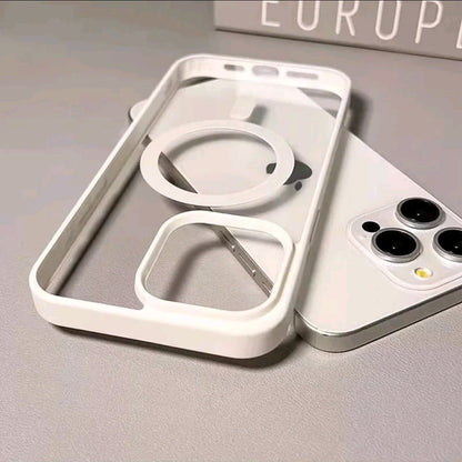 Funda de teléfono de carga inalámbrica Candy Magsafe de lujo para iPhone 17 16 15 14 13 12 11 Pro Max 16 Plus 16€ 17 Air Cubierta magnética del parachoques