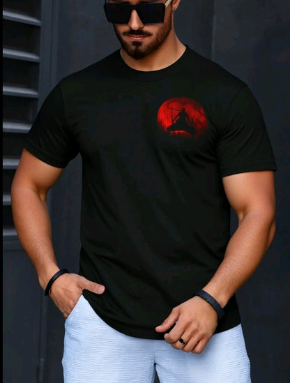 Playera Camiseta Unisex Anime - Zoro luna Roja