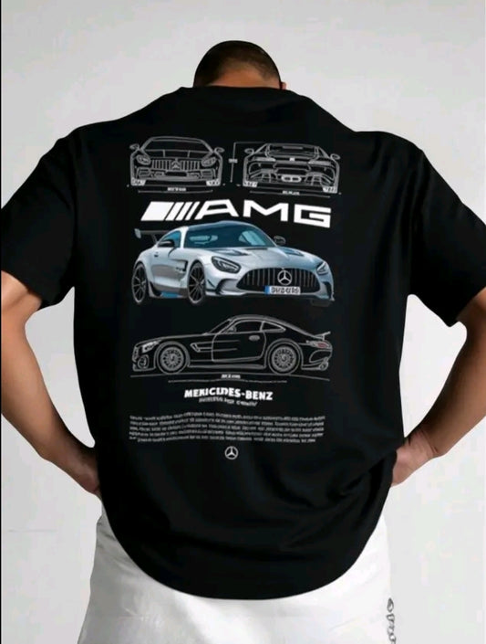 Playera Camiseta Unisex Autos - Mercedes AMG Gris