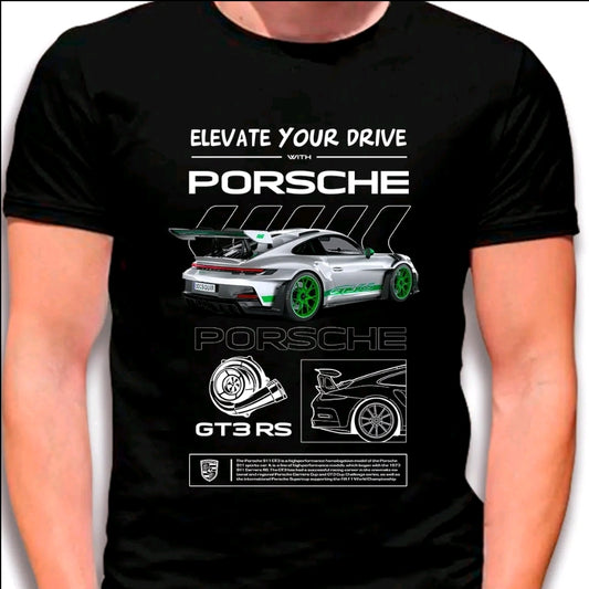 Camiseta con estampado de AUTOS-V4 Diseño relajado estilo street-casual-camiseta negra-100% Algodón