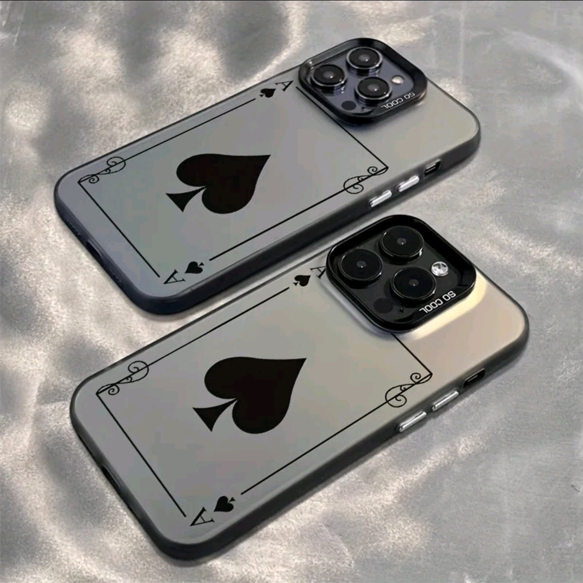 Fundas para Teléfono As de Cartas Adecuadas para iphone 16 ProMax/15/14/13/12/1, Gruesa, Anticaidas yC Resistentes a Huellas, Protección Completa, Duradera, Material Elegante de PCT Apto para Hombres Y Mujeres