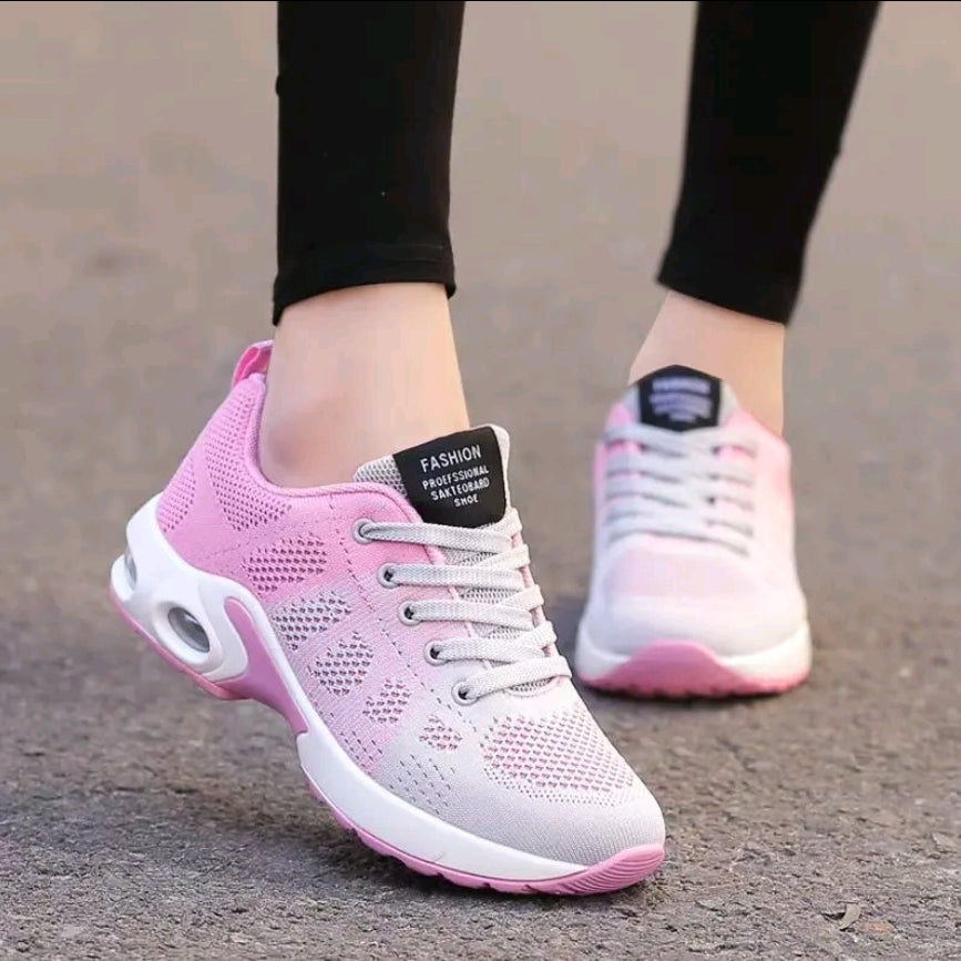 Zapatillas deportivas casuales para mujer con malla estampada para una comodidad transpirable Zapatos casuales para exteriores con