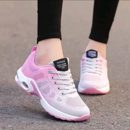Zapatillas deportivas casuales para mujer con malla estampada para una comodidad transpirable Zapatos casuales para exteriores con
