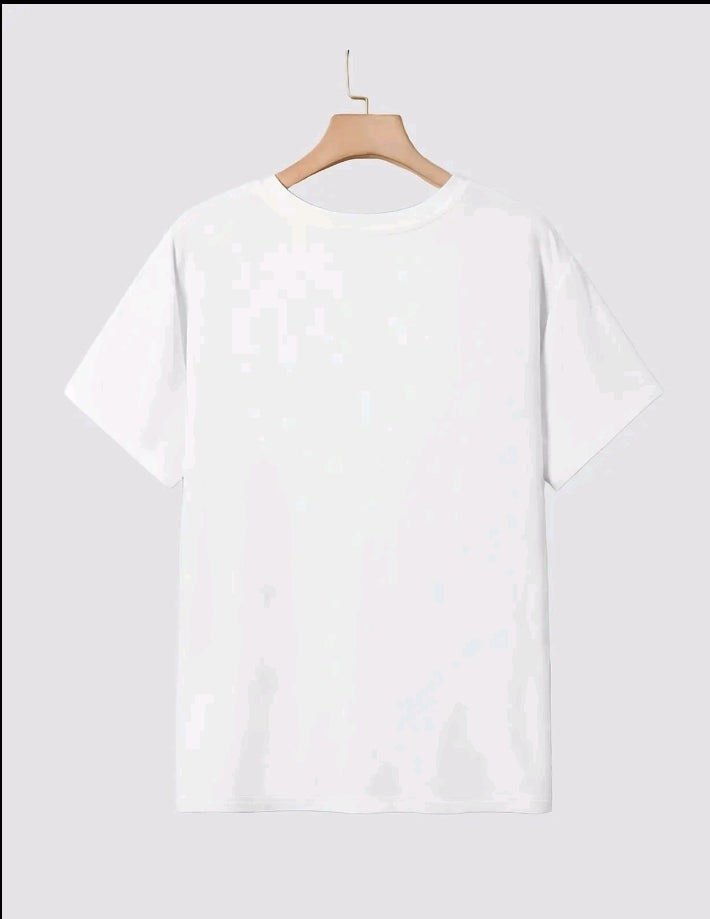Camiseta estampada con diseño de Butterfly, manga corta cuello redondo, top casual para verano y primavera, ropa de mujer