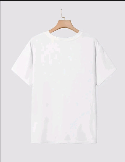 Camiseta estampada con diseño de Butterfly, manga corta cuello redondo, top casual para verano y primavera, ropa de mujer