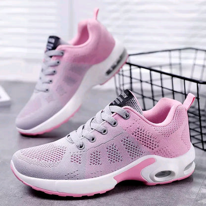 2025 Zapatos deportivos casuales con cordones para mujer versátiles y de moda, de suela gruesa y antideslizantes, transpirables y cómodos, zapatos casuales para mujer versátiles y multifuncionales,