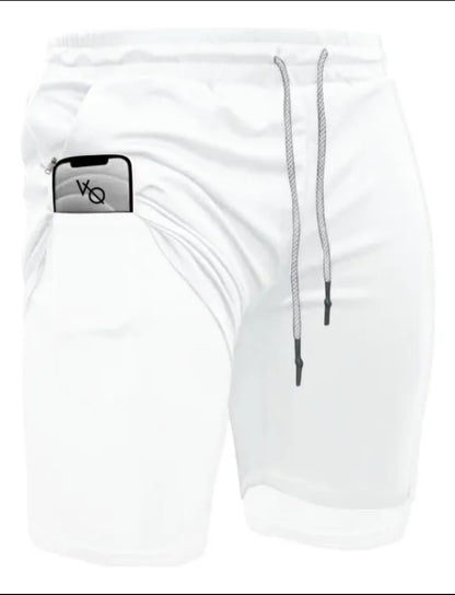 Short Gym Con Licra Deportiva 2 En 1 Bolsa Celular Moda 1615