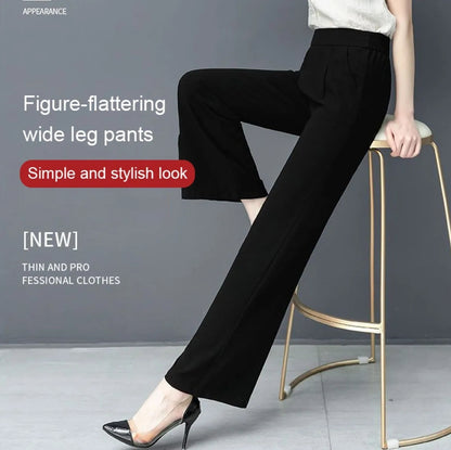 (🌍 PRODUCTO INTERNACIONAL) Pantalones Holgados Casuales De Cintura Alta Y Pierna Recta