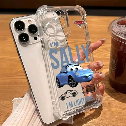 Funda de teléfono Cars 95 para iphone 16 15 14 13 12 11 Pro Max y*X XR XSMax cubierta transparente anticaida