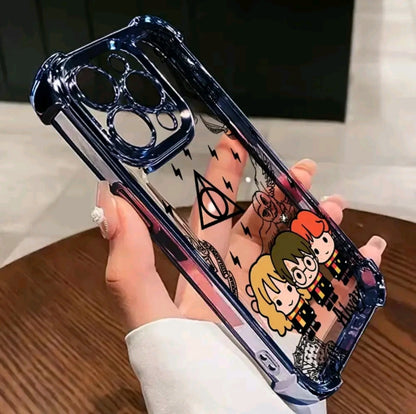 Funda de teléfono con retrato mágico de Harry Potter compatible con for iphone 16, 15, 14, 13, 12, 11 Pro Max, X, XR, XS Max, 7, 8 Plus, con un respaldo suave transparente para protección contra caidas