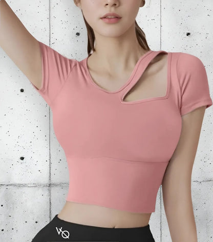 Playera Crop Top Deportivo Gym Playa Vanquish V Q D012 Am7