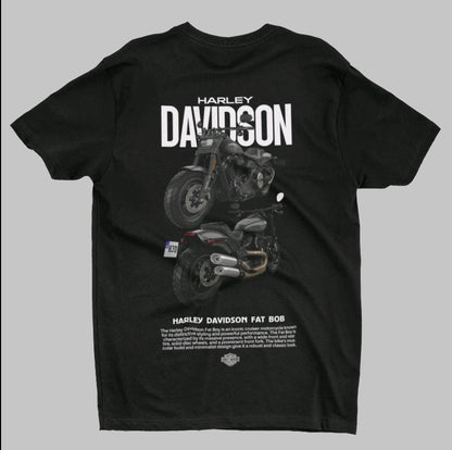 Playera Camiseta Unisex Motos Harley Davidson Fat Bob