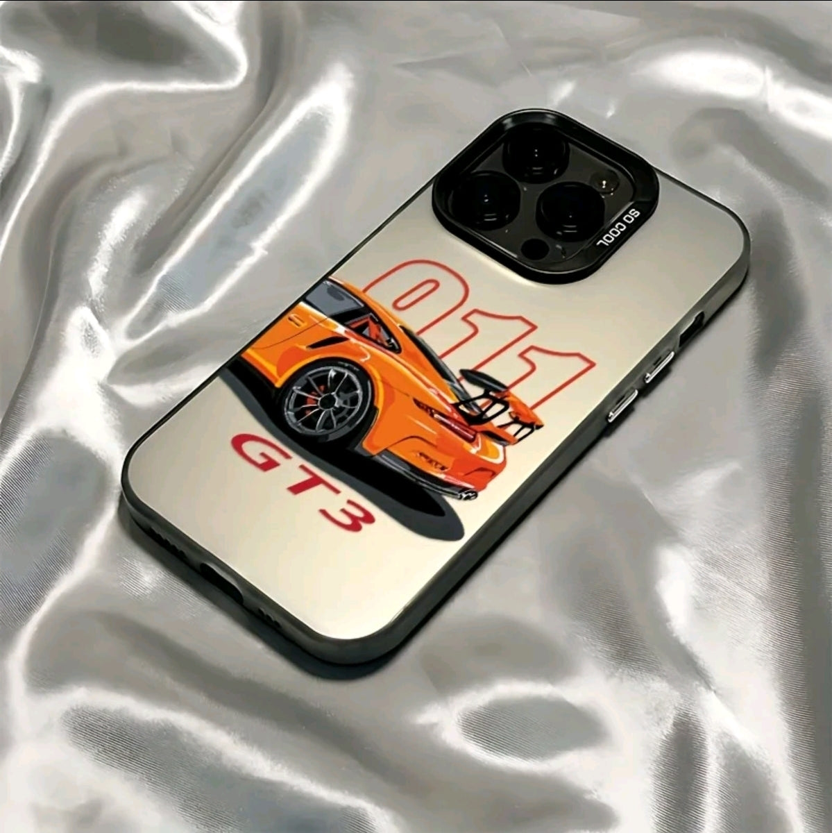 Fundas para Teléfono de Coche Deportivo de Marca Premium Adecuadas para iPhone 16 15 14 13 12 11 Pro Max X XR XSMAX 8 7 PIUs con Cubierta Trasera Mate Antigolpes