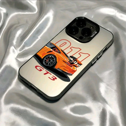 Fundas para Teléfono de Coche Deportivo de Marca Premium Adecuadas para iPhone 16 15 14 13 12 11 Pro Max X XR XSMAX 8 7 PIUs con Cubierta Trasera Mate Antigolpes