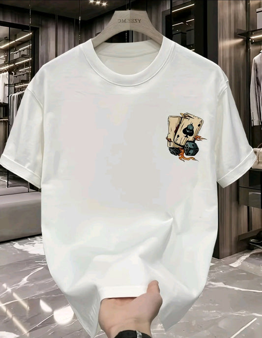 Camiseta Casual para Mujer con Estampado de cartas lalo - Mezcla de Poliéster Suave, Cuello Redondo Manga Corta, Teiido de Punto Semi-Transparente, Lavable a Máquina, Camiseta para Uso Diario I Top de Cuello Redondo | Material Semi-Transparente, Camise