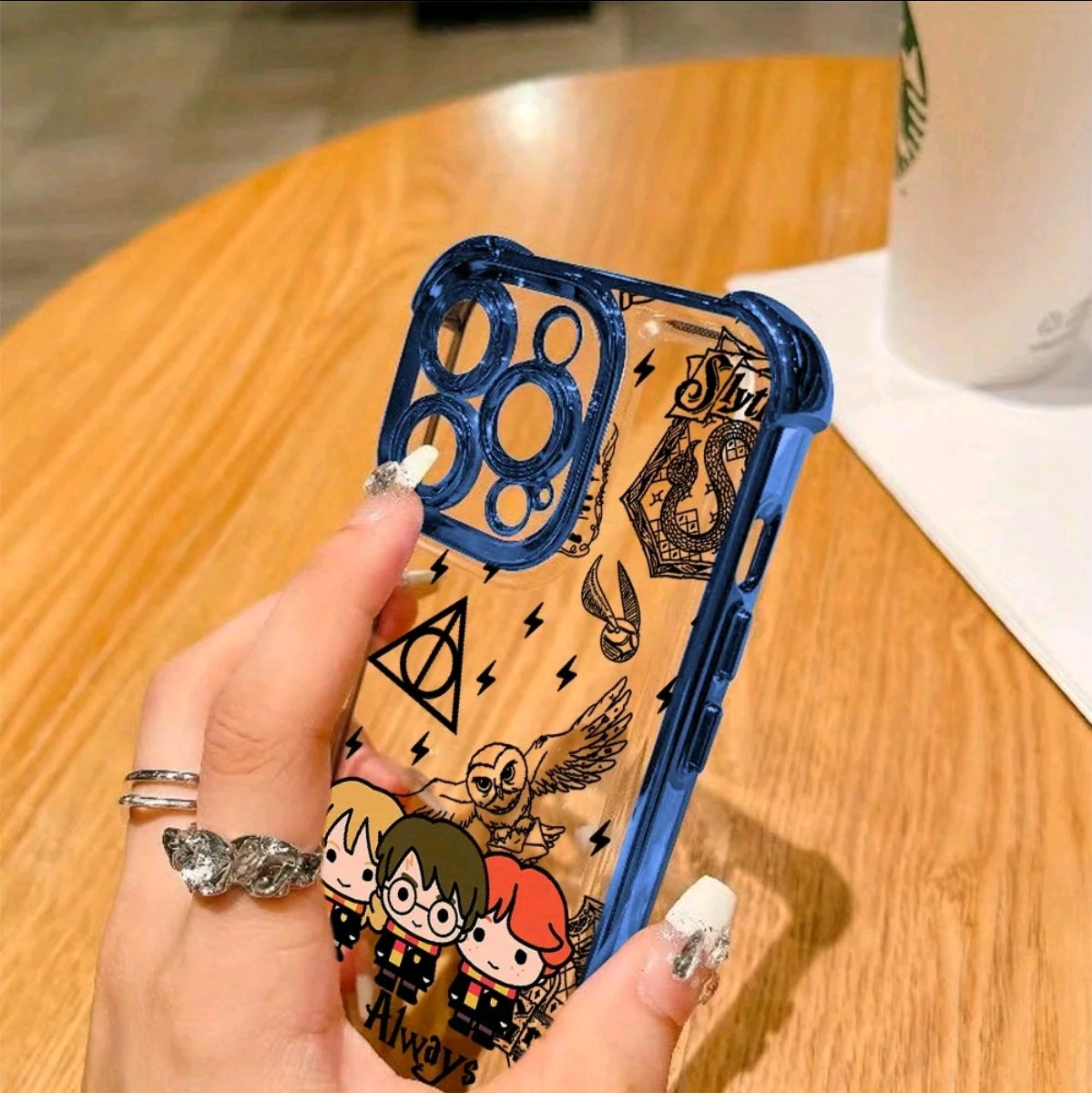 Funda de teléfono con retrato mágico de Harry Potter compatible con for iphone 16, 15, 14, 13, 12, 11 Pro Max, X, XR, XS Max, 7, 8 Plus, con un respaldo suave transparente para protección contra caidas