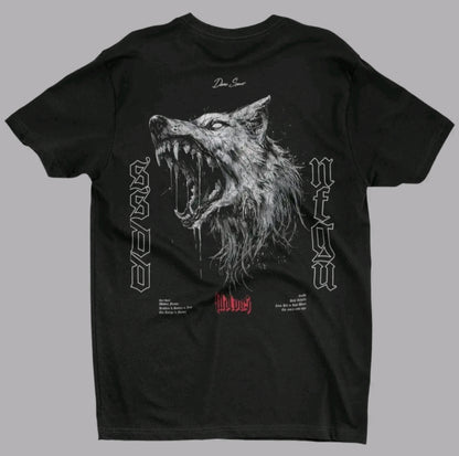 Playera Unisex Oversize Wolves Lobo Blanco