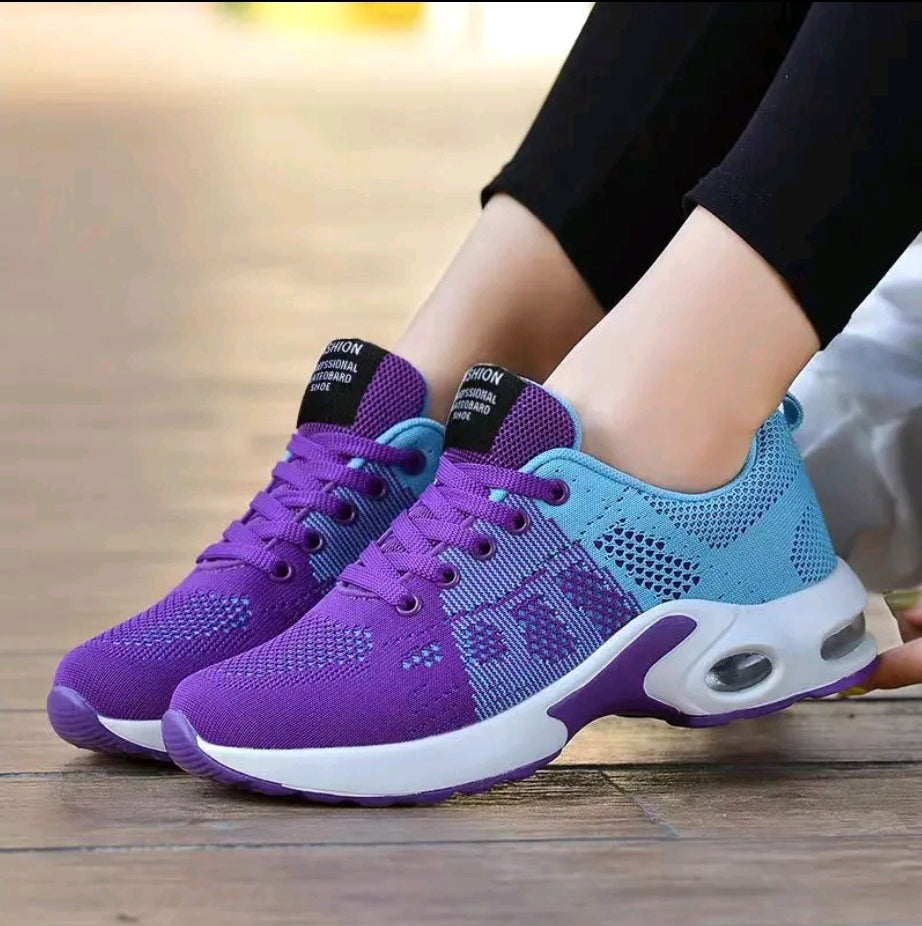 Zapatillas deportivas casuales para mujer con malla estampada para una comodidad transpirable Zapatos casuales para exteriores con