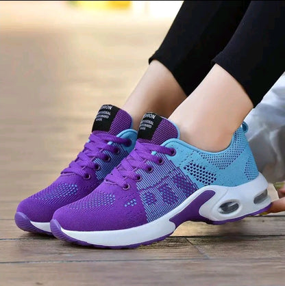 Zapatillas deportivas casuales para mujer con malla estampada para una comodidad transpirable Zapatos casuales para exteriores con