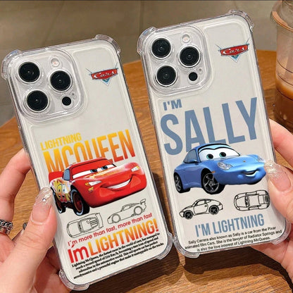Funda de teléfono Cars 95 para iphone 16 15 14 13 12 11 Pro Max y*X XR XSMax cubierta transparente anticaida