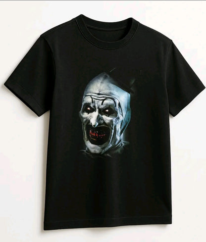 Plavyera Unisex Negra art | Camiseta holgada Estampada de terror , 100% Algodón, Manga Corta (Rabbit Man)