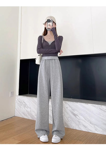 (🌍 PRODUCTO INTERNACIONAL) Pantalones Deportios Muier Verano Cintura Alta Anchos