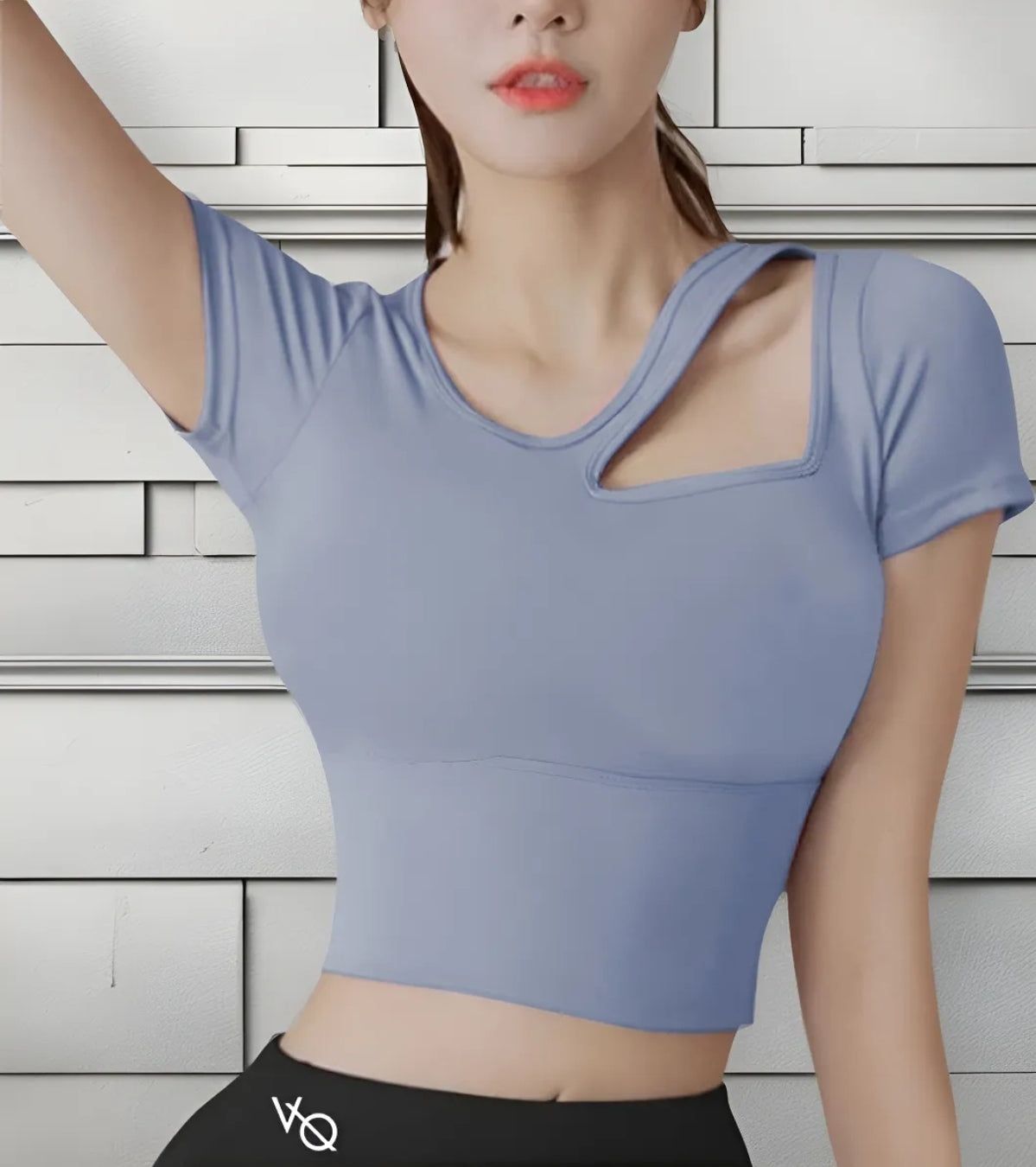 Playera Crop Top Deportivo Gym Playa Vanquish V Q D012 Am7