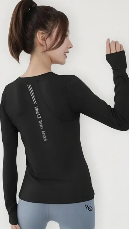Playera Licra Deportiva Gym Correr Mujer Vanquish CO01 AmT