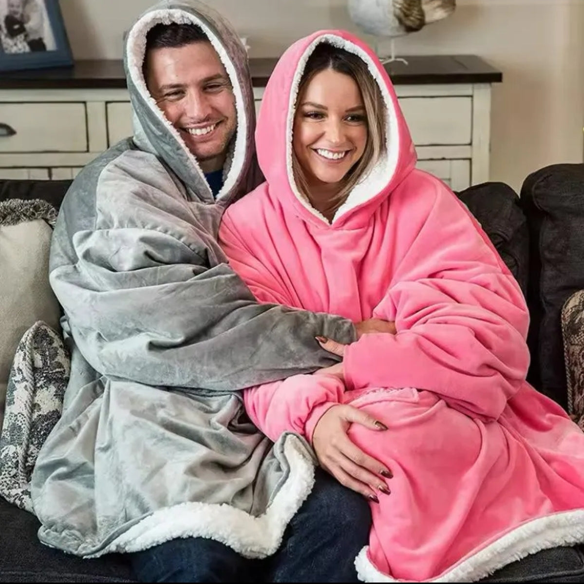 Sudadera Cobija Hoodie Con Capucha Afelpada Calientita Suave