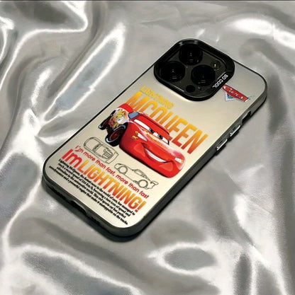 F unda de teléfono Cartoon Cars Lightning Mcqueen 95 compatible con iphone 17 16 15 14 13 12 1 Pro Max Air X XR XS MAX con funda trasera mate a prueba de golpes