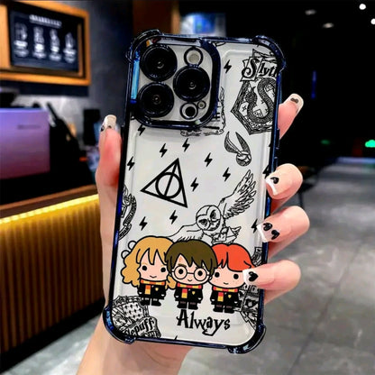 Funda de teléfono con retrato mágico de Harry Potter compatible con for iphone 16, 15, 14, 13, 12, 11 Pro Max, X, XR, XS Max, 7, 8 Plus, con un respaldo suave transparente para protección contra caidas