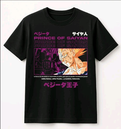 Playera dragon Ball Vegueta épico unisex manga corta algodón ( Rabbit Man)