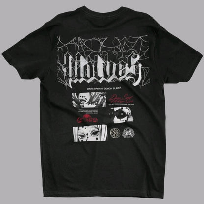 Playera Unisex Oversize Wolves Demon Slayer