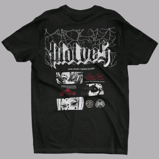 Playera Unisex Oversize Wolves Demon Slayer