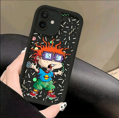[Funda de Rugrats de Dibujos Animados] Funda de Teléfono Rugrats Divertida v a Prueba de Golpes Compatible con iphone 16, 15, 14, 13, 12, 11 Pro Max Mini XR XS X 7 28 Plus, funda trasera de TPU suave