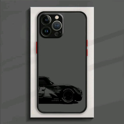 Funda de Teléfono con Logo de Coches para iphone 16 15 14 13 12 11 Mini Pro Max X XR XSMax 7 8 PIus, Cubierta Trasera Transpaente Mate, Protección a Prueba de Golpes