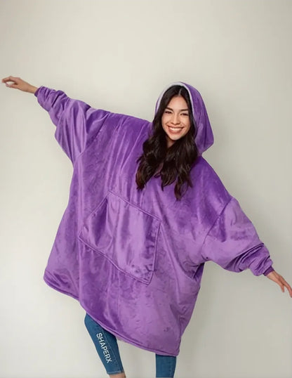 Sudadera Cobija Hoodie Con Capucha Afelpada Calientita Suave