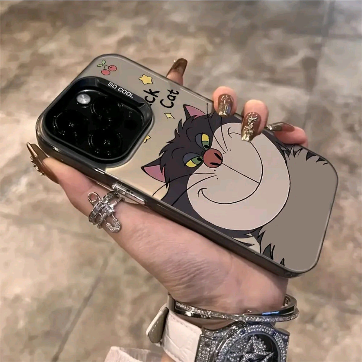 Nueva Funda Para TeléFono MóVil De Gato Lucifer Lindo Adecuado Para lPhone 17 16, 15, 14, 13, 12, 11 Pro Max, X, XR, XS Max, 8 Y 7 Plus, Con Un Dorso Mate Y Anti-CaíDa. Cubierta Trasera Antideslizante Y Esmerilada