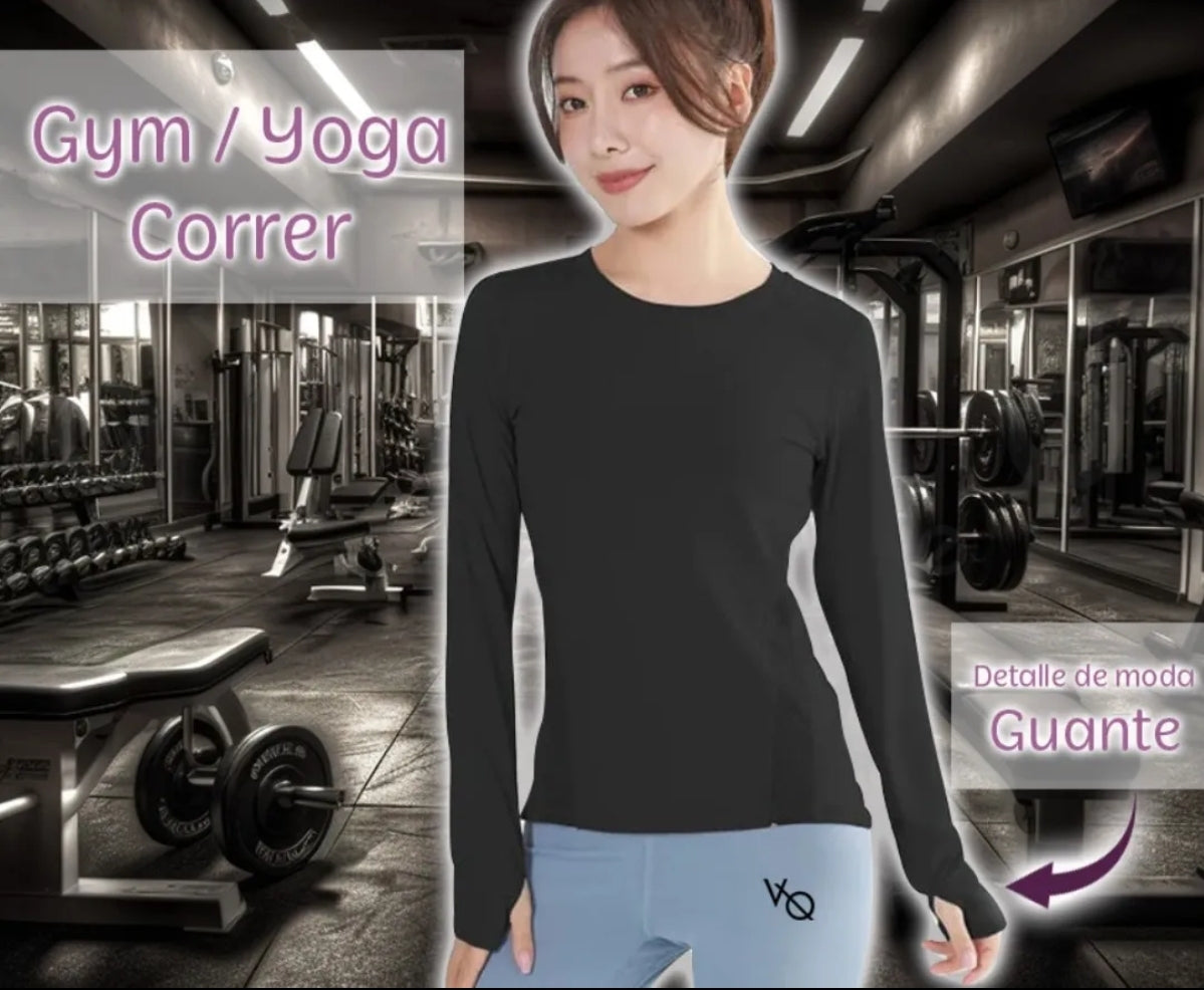Playera Licra Deportiva Gym Correr Mujer Vanquish CO01 AmT