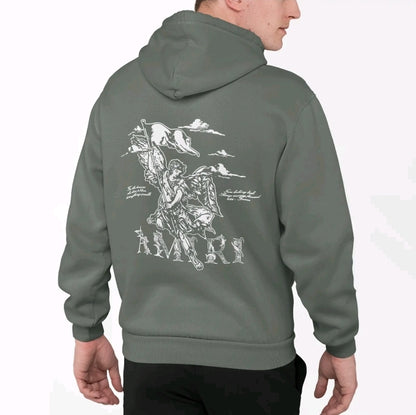 Sudadera Hoodie Casual Urbano Gym Amir i Ángel Bandera Unisex Unitalla con Capucha