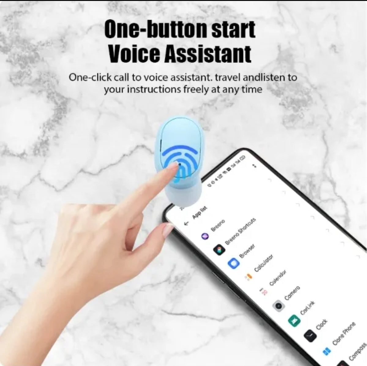 Auriculares in-ear inalámbricos A6s In-Ear A6S TGHA6S rosa con lUZ LED