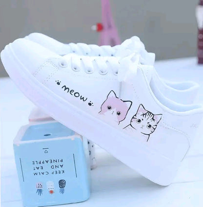 Zapatos casuales de mujer, piel impermeable, estampado animal, cómodos y ligeros, suela gruesa, con cordones, punta redonda suave, calzado deportivo casual para exterior.