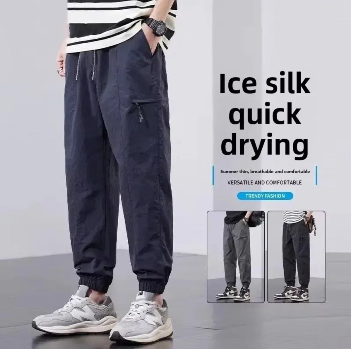 INTERNACIONAL. Pantalones De Verano Casuales De Pierna Recta Para Hombre, L
