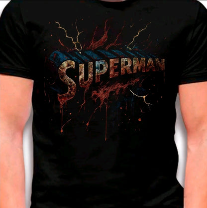Camiseta con estampado de YOUNGLA ESCUDO SUPERHEROE COMICS , Diseño streetwear-100% Algodón