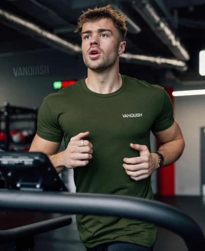 Playera Deportiva Casual Slim Ft Spandex Vanquish V Q A04 G