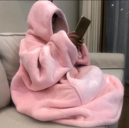 Sudadera Cobija Hoodie Con Capucha Afelpada Calientita Suave