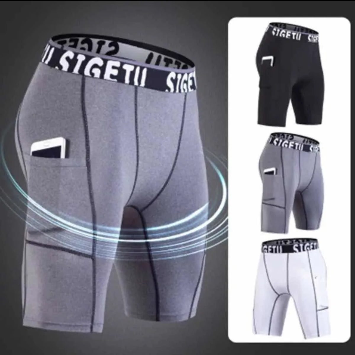 Short Licra Deportiva Gym Compresión Secado Rápido Sigetu G
