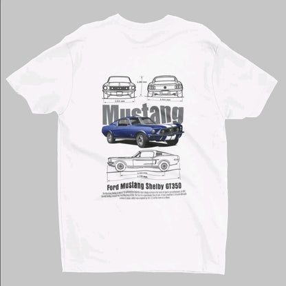Playera Unisex Oversize Autos - Ford Mustang Shelby GT350