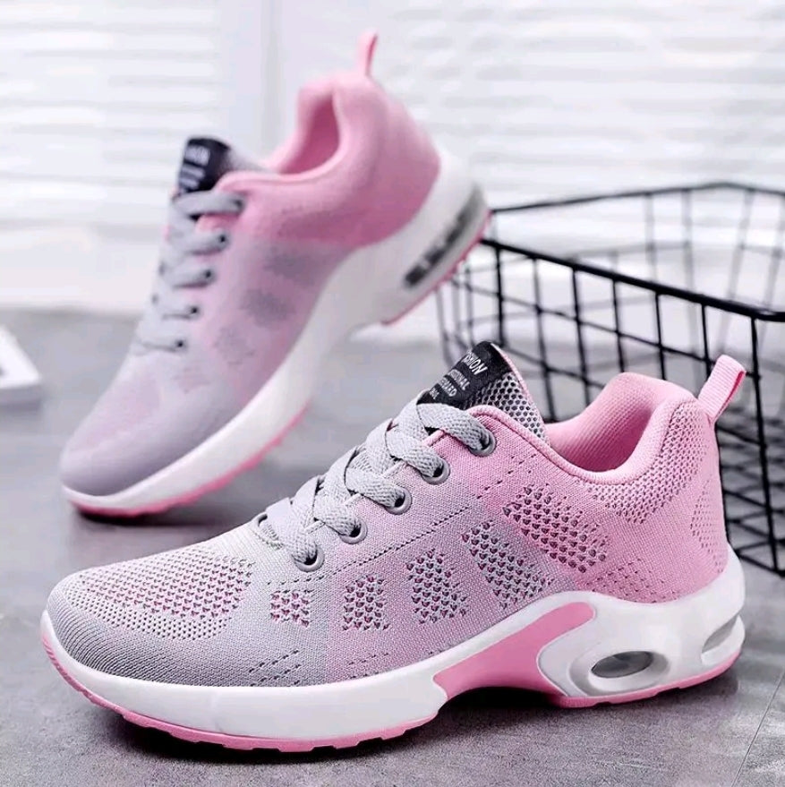 Zapatillas deportivas casuales para mujer con malla estampada para una comodidad transpirable Zapatos casuales para exteriores con