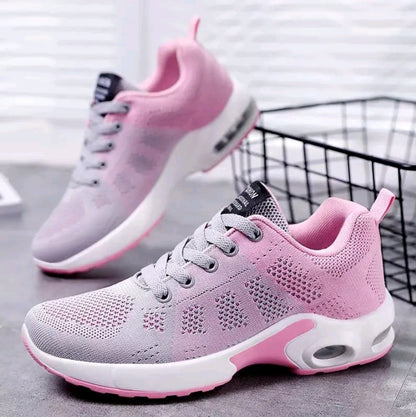 Zapatillas deportivas casuales para mujer con malla estampada para una comodidad transpirable Zapatos casuales para exteriores con